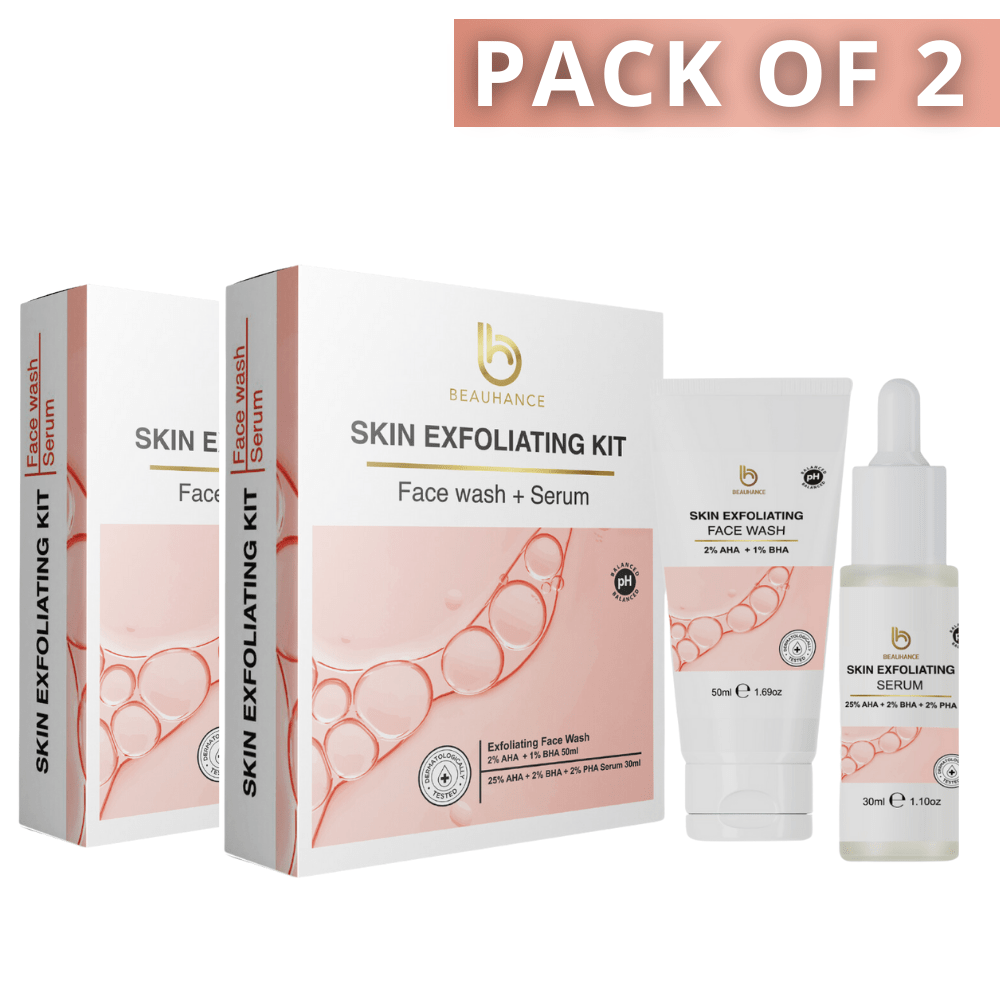 Skin Exfoliation Kit For Removing Uneven Skin Tone Scars Dark Spots & Get Glowing Skin