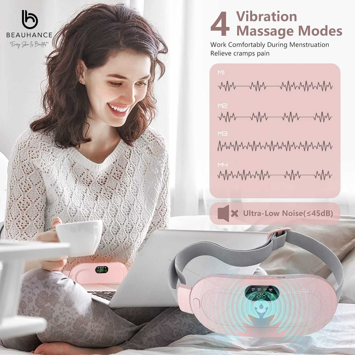 Period Cramp Relief Massager & Heating Pad