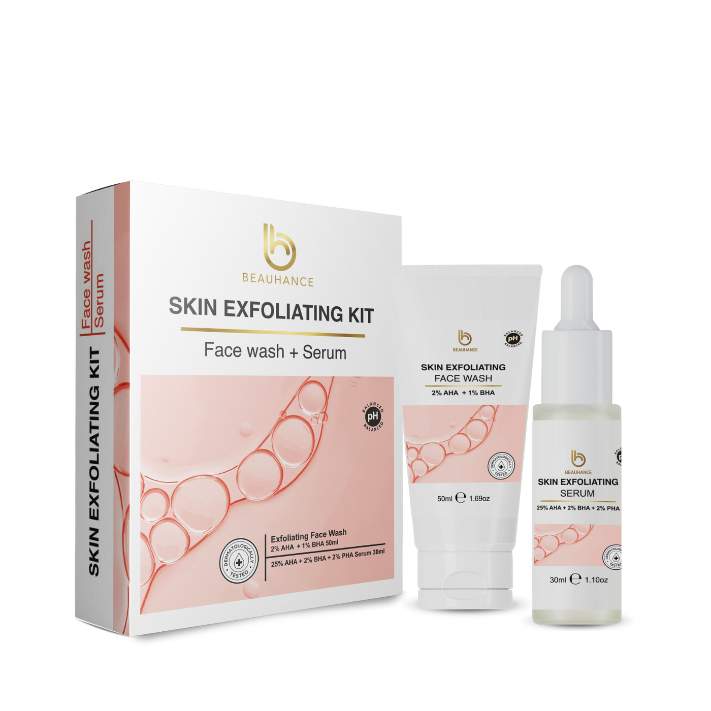 Skin Exfoliation Kit For Removing Uneven Skin Tone Scars Dark Spots & Get Glowing Skin